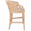 Tabouret de comptoir fabriqué à la main avec rembourrage en mousse et détails en bronze pour un siège confortable