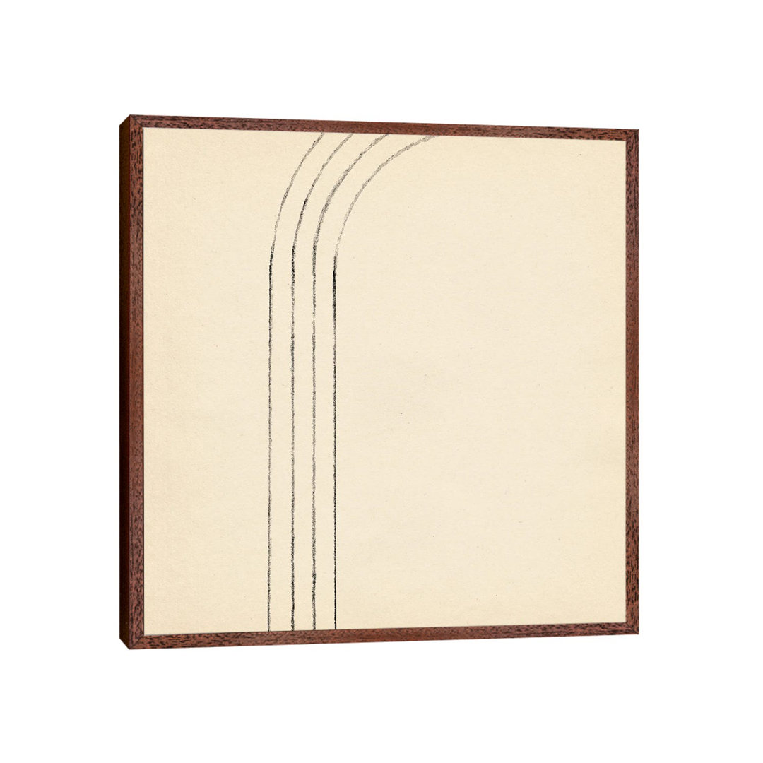 Minimalist Neutral Line Art II by Whales Way - Print