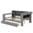 Streamlined Bed With Storage Racks, Drawers, Power Charging Outlet, LED Illumination, And Workstation-222025801-222025799