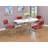 White and Chrome Oval Dining Table