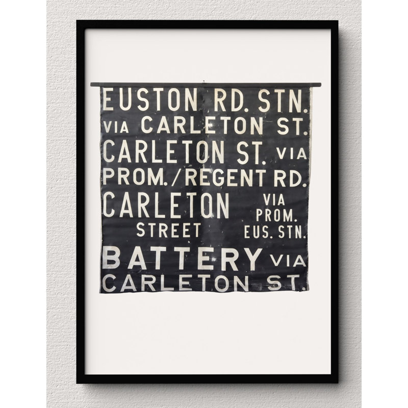 Early 1900S City Of London Bus Blind Print