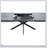 Adjustable Rectangular Dining Table With Dark Grey Top And Iron Base, Featuring A Storage Box For Convenience