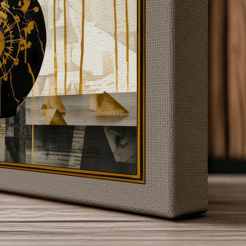 Patterned Vase Study Boho - Wrapped Canvas, 36x24 - 91.4 x 61.0 cm, Taupe Border