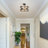 Kinman Glass Semi Flush Mount