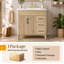 Meuble-lavabo avec lavabo, 2 portes, 3 tiroirs et tablette ajustable
