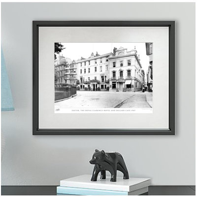 Exeter, The Royal Clarence Hotel And Dellars Cafe 1907 - Single Picture Frame Print