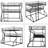 Steel Twin Over Full Over Queen Bunk Bed with Built-In Ladder-1722528637