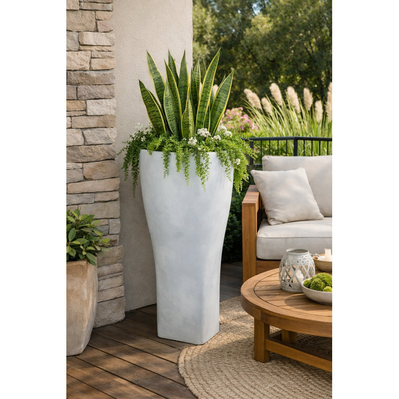 Jardinière 23 po Domus - Pierre vieillie, Gris