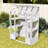 78-inch Walk-in Wood Greenhouse with 4 Skylights, 2 Folding Shelves, Anti-Fall Protection-114011589