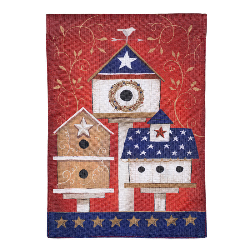 Drapeau de jardin en toile de jute