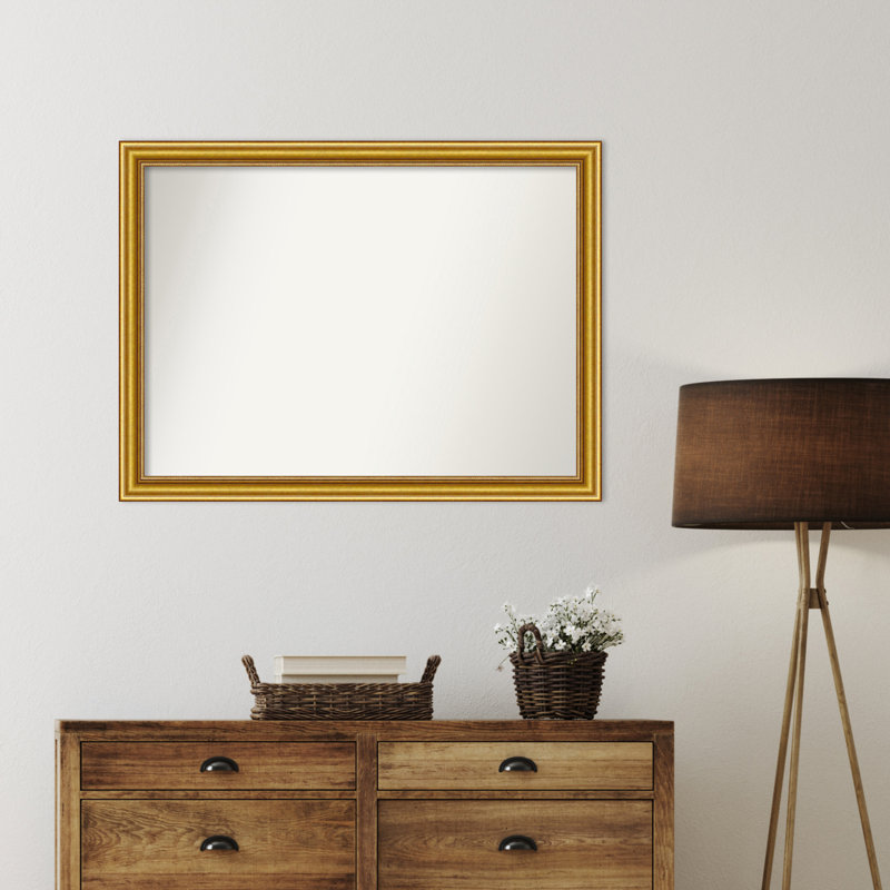 Townhouse Gold Non-Beveled Bathroom Wall Mirror, 29,75 po x 39,75 po