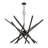 14 - Light Steel Dimmable Sputnik Modern Linear Chandelier
