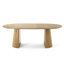 Ensemble de table de salle à manger moderne extensible ovale avec chaises rembourrées Boucle-1736354221