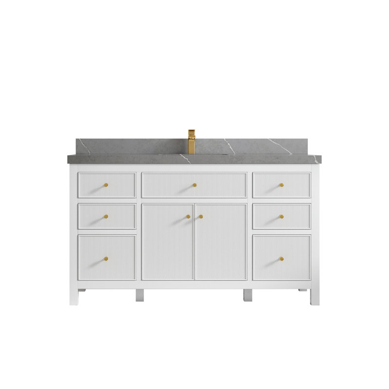 60'' Single Bathroom Vanity with Quartz Top