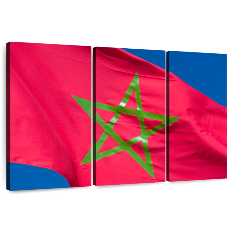 Moroccan Flag, 20" H x 33" W