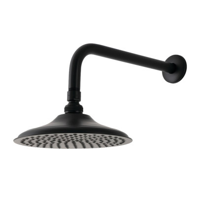 Kingston Brass Shower Scape 7-3/4-Inch Round Raindrop Brass Shower Head with 12-Inch Shower Arm