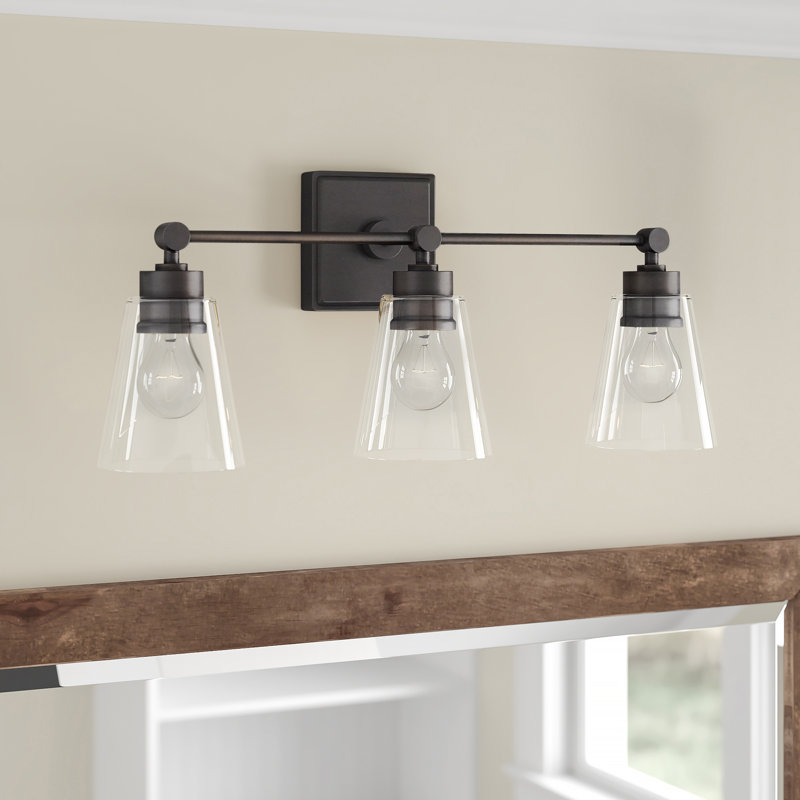 Éclairage pour salle de bain 3 lumières à intensité variable, Bronze vieilli