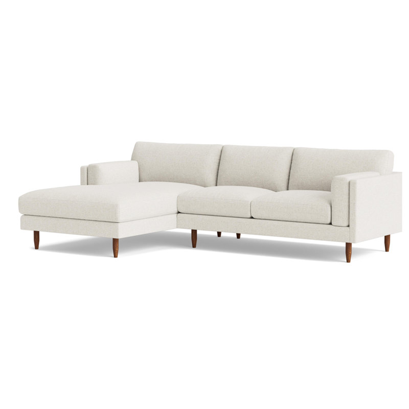 Skinny Fat Chaise Sectional, Left Hand Facing, Performance Weave - Natural
