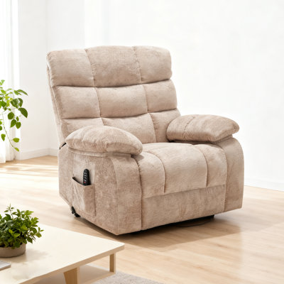 Electric Power Lift Recliner Chair With Heat & Massage – Dual Motor, 350LB Capacity, Medium-Firm Cushion & Infinite Positions For Elderly Or Heavy-Duty Use