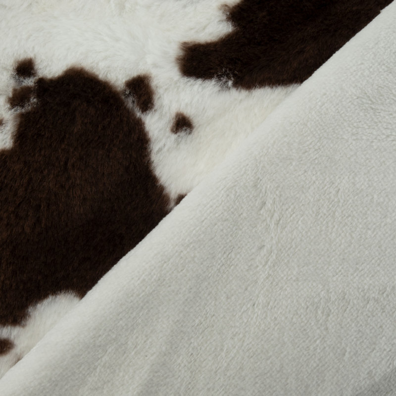 Brown and White Waterproof Faux Fur Pet Blanket