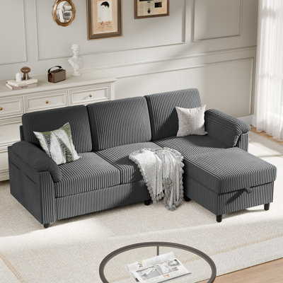 79'' Upholstered Sofa With Ottoman