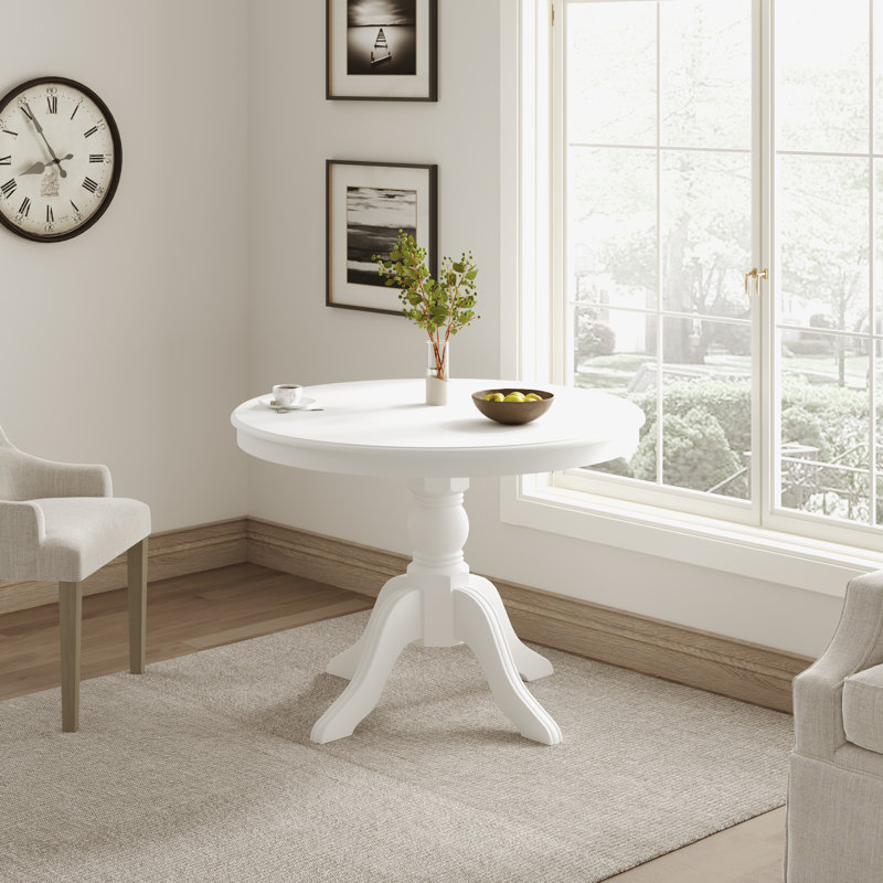 Table de salle à manger ronde, Blanc