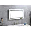 Miroir de salle de bain à DEL 40 po x 28 po à intensité variable, brouillard, 3 couleurs, fonction de mémoire, grand mur pour le maquillage, soins de la peau, modes de couleur de rasage avec fonction de brouillard, mémoire, soins de la peau