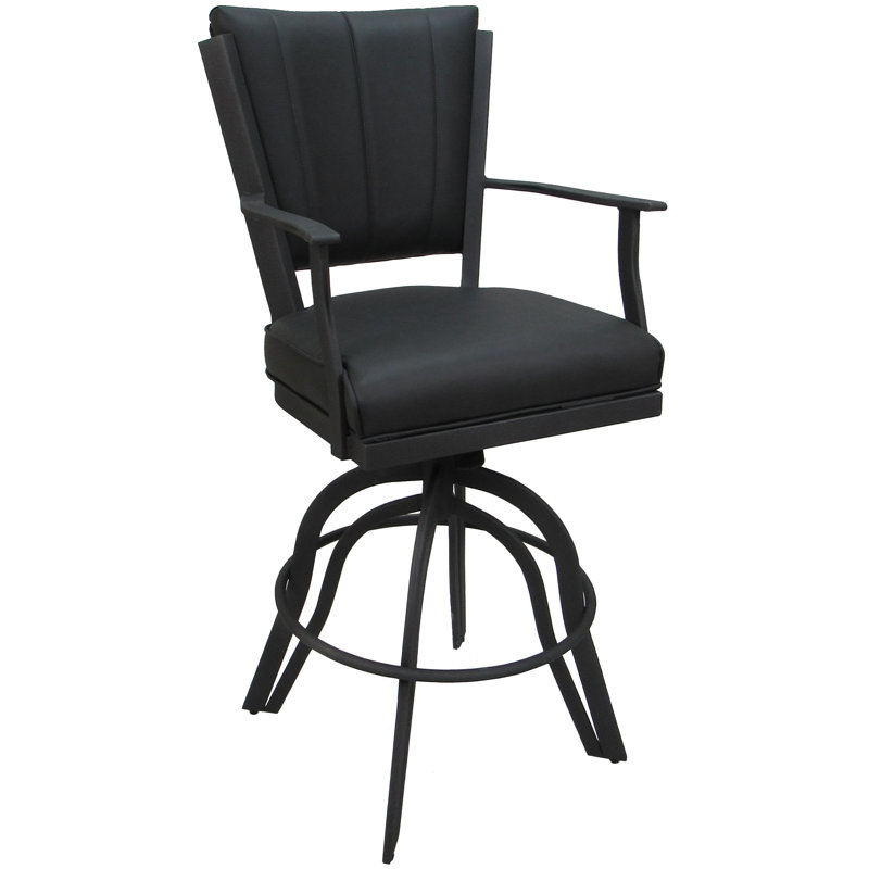 Tabouret de comptoir pivotant 26 po, Gris, Gris