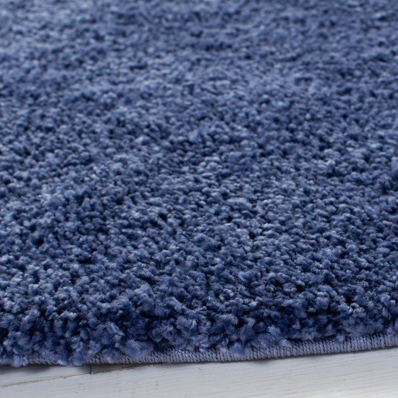 Tapis de couleur unie à poils longs Cania, Tapis de couloir 2 pi 3 po x 11 pi