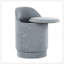 Tabouret de coiffeuse 18 po rembourré en tissu bleu clair-132761021