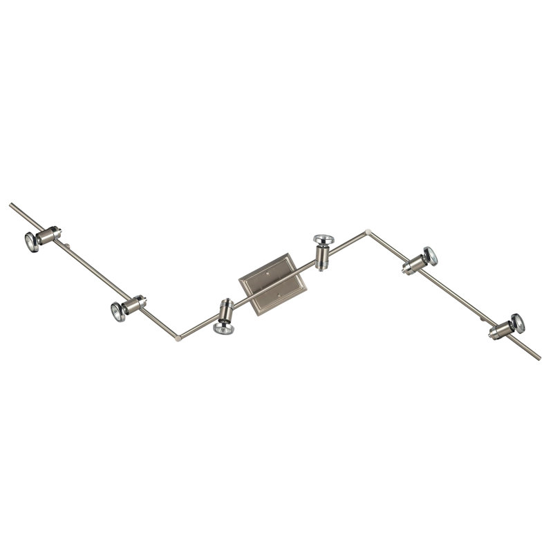 Ensemble de rail d'éclairage 6 lumières 71 po Lindaro