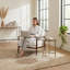 Fauteuil d'appoint carré Boucle avec structure en bois de chêne massif