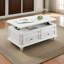 Table basse blanche avec plateau relevable Manti