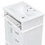Meuble-lavabo 24 po avec lavabo en céramique, structure en bois massif et armoire en panneau de fibres à densité moyenne, 1 porte, tiroir rabattable et 3 tiroirs, meuble-lavabo à fermeture en douceur avec tablette réglable et poignées argentées-132981521