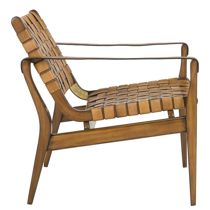 Armchair, Brown Genuine Leather, Brown