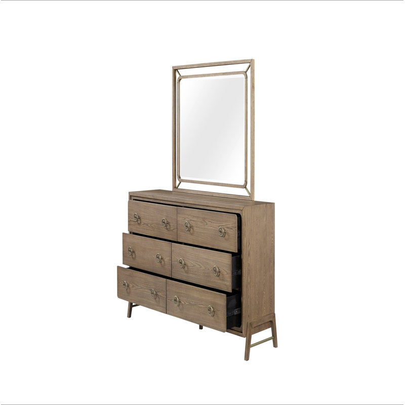 Commode 6 tiroirs au fini latté