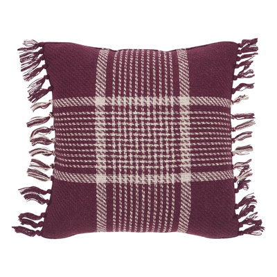 Tassels Reversible Throw Pillow