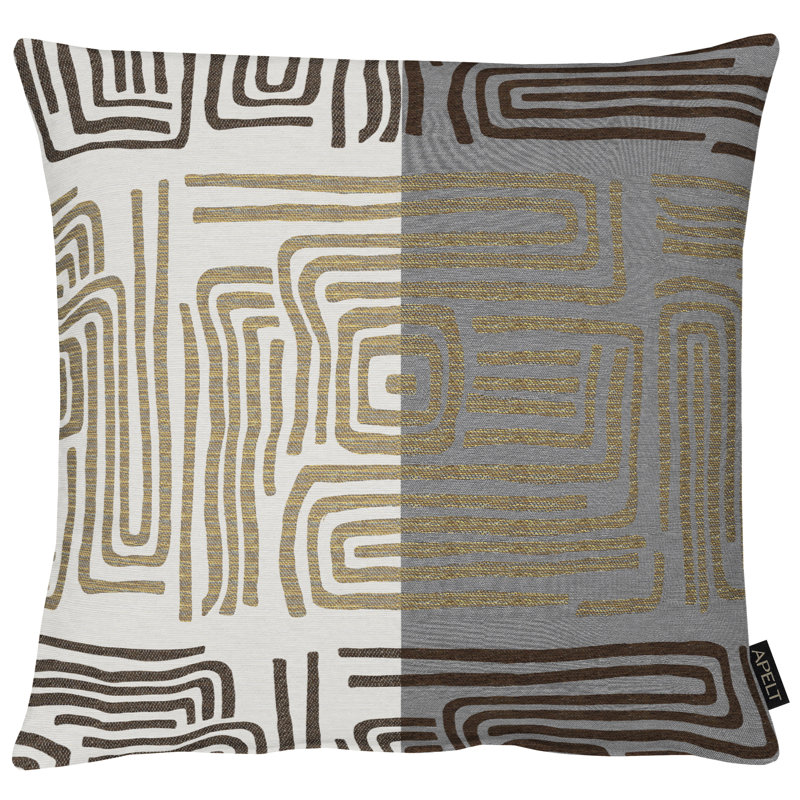 Loft Style Square Cushion, Grey/Brown/Blue, 49cm x 49cm