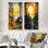 Panneaux solaires abstraits, collage du soleil I - ensemble de 2 reproductions d'art abstrait