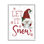Let It Snow Winter Sentiment Red Snowflakes Gnome Black, estampe numérique encadrée, art texturé par Lux + Me Designs