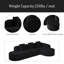 Canapé modulaire incurvé en forme de L de 111,8 pouces, design moderne avec tissu en polyester à poils longs texturé litchi, dossier incurvé avec trois coussins-1089399822-1089399823