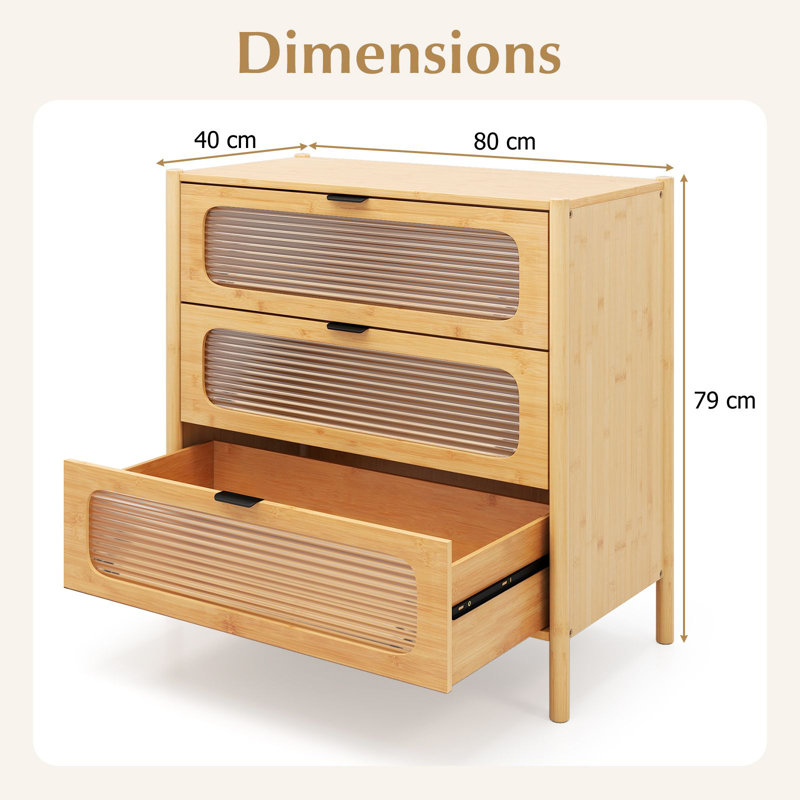 3 - Drawer Rectangle Accent Chest