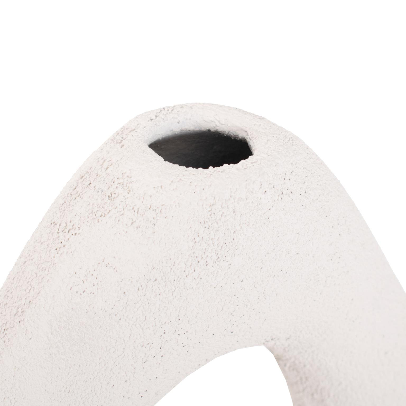 Saar Abstract Desert Sand Vase, White