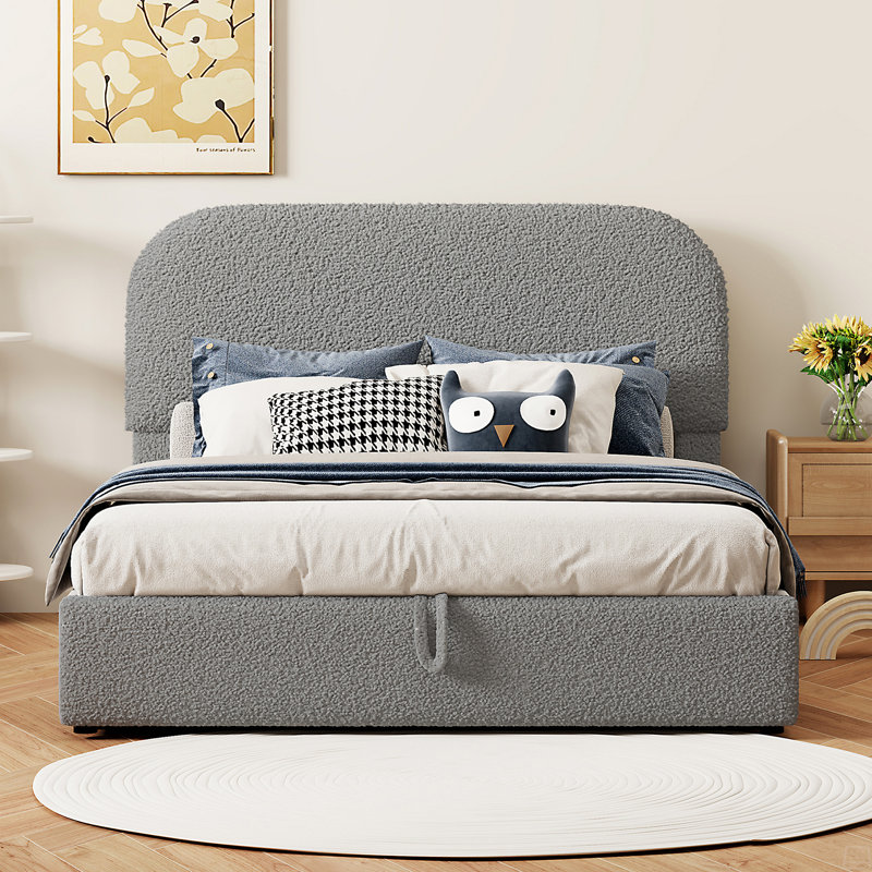 Lit plateforme tapissier Teddy
