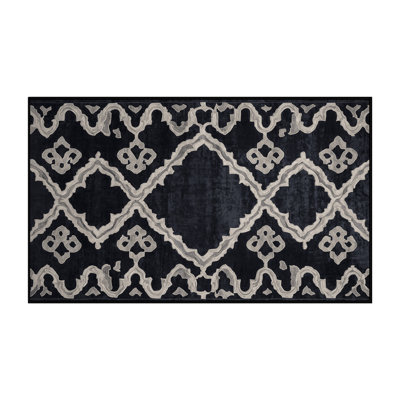Tapis gris lavable à la machine