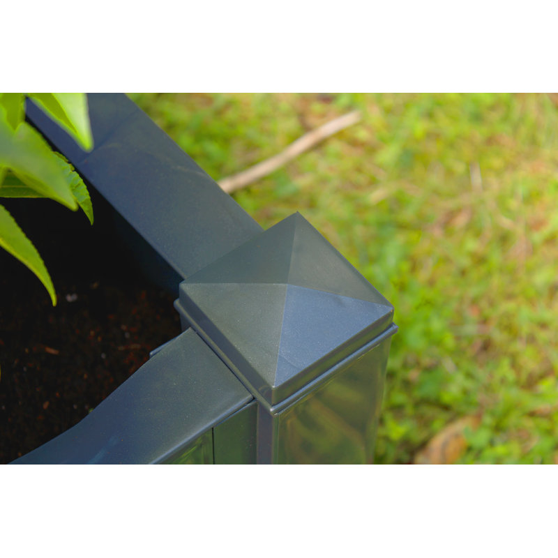 Anjeza Plastic Outdoor Bench, Anthracite