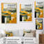 Yellow And Green Pastoral Bold Landscape IX - Abstract Canvas Wall Art-2131157731-2131157738