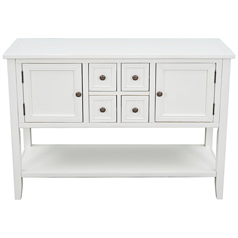 Alexsandra 46'' Solid Wood Console Table, White