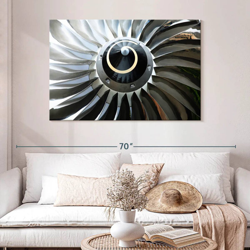 Mehar Shiny Jet Turbine, 32" H x 48" W