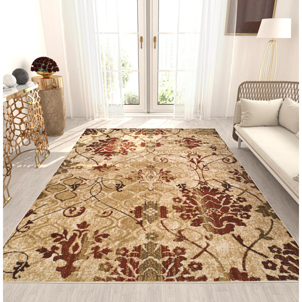 Spires Patchwork Machine Woven Wool Red Indoor / Outdoor Area Rug Laurel Foundry Modern Farmhouse Rug Size: Rectangle 5' x 8